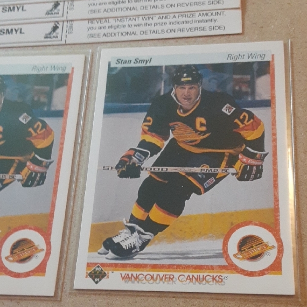 Stan Smyl Vancouver Canucks NHL Hockey Cards Set